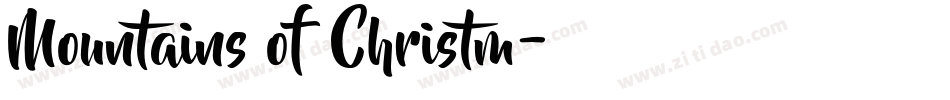 Mountains of Christm字体转换